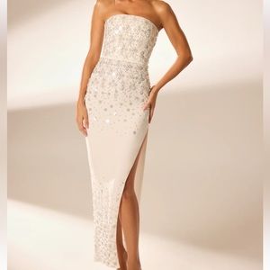 Sparkly Strapless Maxi Dress - NWT